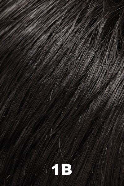 Color 1B (Hot Fudge) for Jon Renau wig Top Notch HD (#6010). Soft darkest black.