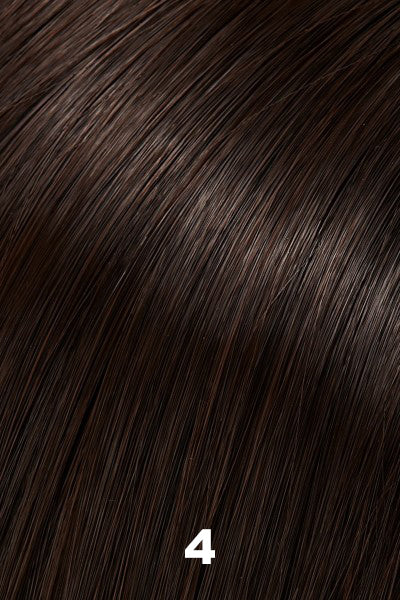 Color 4 (Brownie Finale) for Jon Renau wig Sheena (#5129). Dark brown.