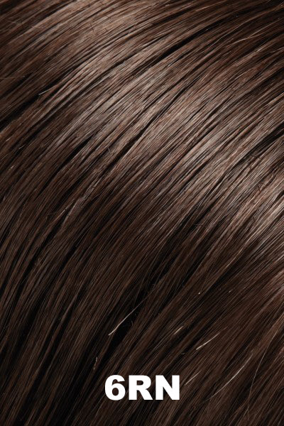 Color 6RN (Natural Brown) for Jon Renau top piece Top Style HH 12 (#5988). Dark brown blend.
