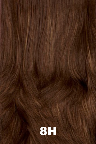 Color Swatch 8H for Henry Margu Wig Drew (#2519). Medium brown with warm toned brown highlights.