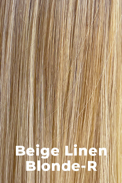 Belle Tress Wigs - Laguna Beach (CT-1002).  Blend of Warm Light Blonde and Ivory Silk Blonde with a Dark Brown Root.