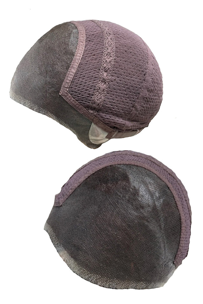 Diagram of Stella Cap Construction, revealing a 100% hand tied lace front cap.