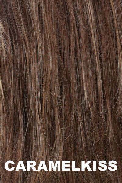 Estetica Wigs - James - CARAMELKISS Average. Golden Brown w/ Light Copper Blonde Highlights.