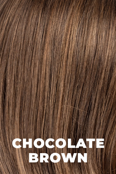 Ellen Wille Wigs - Eli - Chocolate Brown. Medium Brown Blended with Light Auburn, and Dark Brown Blend
