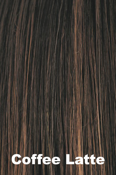 Color Coffee Latte for Noriko wig Nour #1724.  Rich medium brown with a warm medium brown and medium golden blonde highlight.