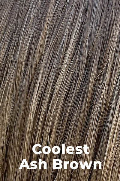 Belle Tress Wigs Calabasas (CT-1012) Coolest Ash Brown Average. Light Ash Brown with subtle blend of Cool Pale Blonde.