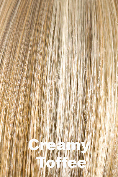 Color Creamy Toffee for Orchid wig Niki (#6542). Dark blonde and honey blonde base with creamy blonde highlights.