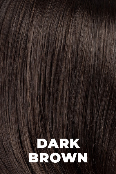 Ellen Wille Wigs - Eli - Dark Brown. Darkest Brown and Black/Dark Brown Blend.