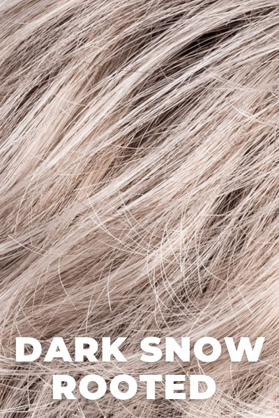 Ellen Wille Wigs - Club 10 - Dark Snow Rooted. Pure Silver White with 10% Medium Brown and Silver White with 5% Light Brown blend with Dark Roots.