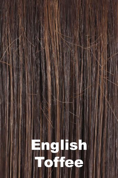 Belle Tress Wigs - Pure Ambrosia (BT-6144) - English Toffee. A blend of medium chocolate and Tuscany rich brown with light auburn highlights..