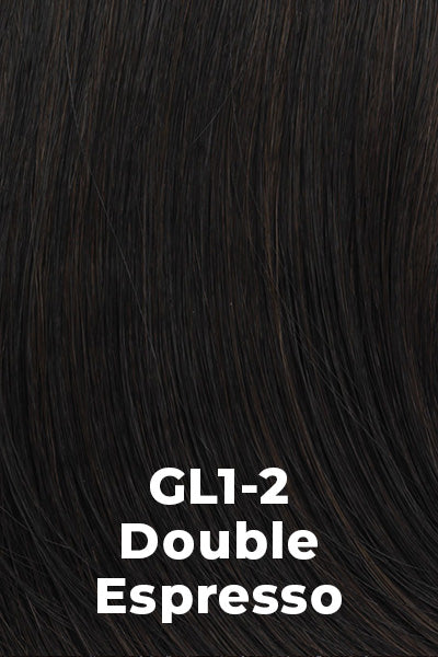 Color Double Espresso (GL1-2) for Gabor wig Serving Style.  Pure black and near black mix.