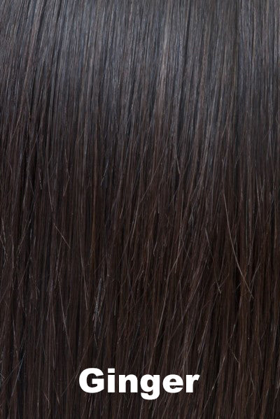 Belle Tress Toppers - Ultimate Handtied Lace Front Topper 12" - Ginger. A blend of cappuccino and dark chocolate brown.
