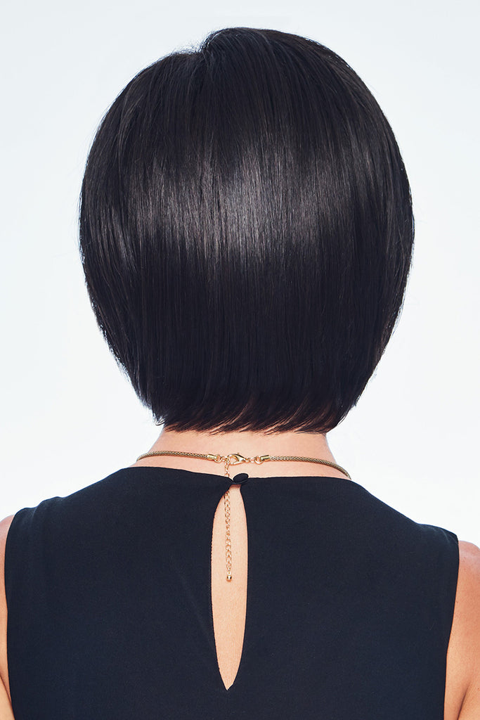 Back view of a short and straight style. 