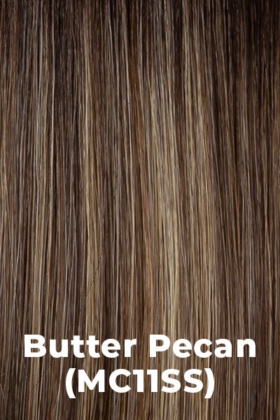 Kim Kimble Wigs - Chantelle wig Kim Kimble Butter Pecan (MC11SS) - Medium brown with honey highlights and dark roots.