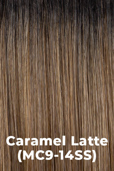 Kim Kimble Wigs - Chantelle wig Kim Kimble Caramel Latte (MC9-14SS) - Warm light brown and medium golden blonde with dark brown roots.