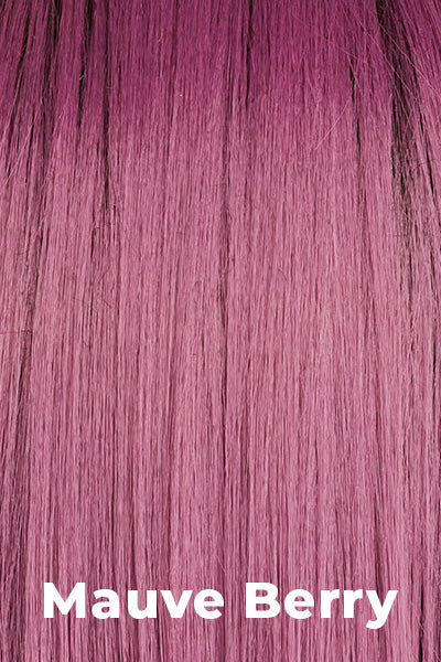 Muse Series Wigs - Cosmo Sleek (#1511) - Mauve Berry. Smokey fused pale violet base with medium brown roots.