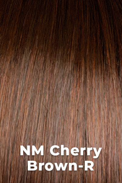 Amore Wigs - Findley - NM Cherry Brown-R. Medium rich brown and soft reddish brown base with medium red highlights.