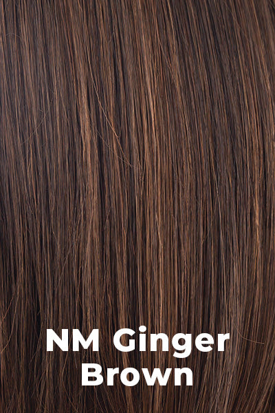 Color NM Ginger Brown for Noriko wig Merrill #1726. Rich neutral brown with medium reddish brown.
