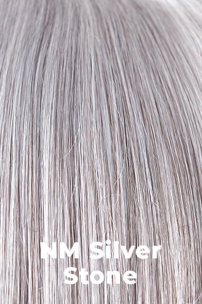 Color NM Silver Stone for Noriko wig Merrill #1726. Silver white and dark brown base with salt and pepper ends