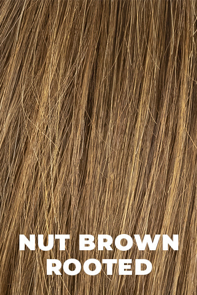 Rooted Lightest Brown, Medium Brown, Light Auburn and Dark Strawberry Blonde blend.