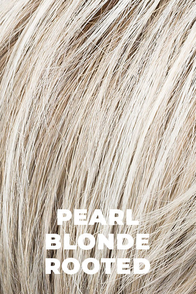 Ellen Wille Wigs - Cat Petite - Pearl Blonde Rooted. Pearl Platinum, Dark Ash Blonde, and Medium Honey Blonde mix.