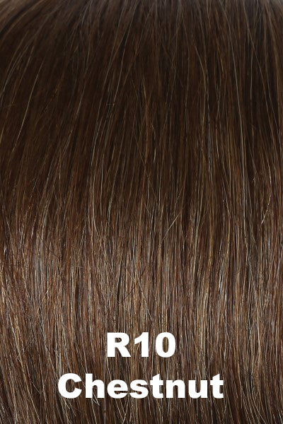 Color Chestnut (R10)  for Raquel Welch wig Voltage Petite.  Rich medium to light brown base.