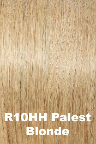 Color Palest Blonde (R10HH) for Raquel Welch Top Piece Top Billing 16" Human Hair.  Natural light blonde.