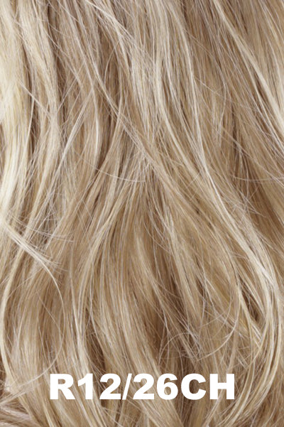 Estetica Wigs - James - R12/26CH Average. Light Brown w/ Golden Blonde Chunky Highlights (modified).