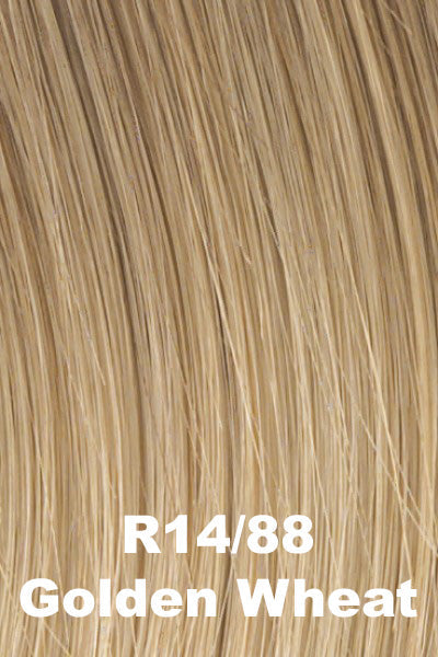 Hairdo Wigs - Thrill Seeker wig Golden Wheat (R14/88) Average. Dark blonde base with natural blonde and creamy blonde highlights and dark roots.