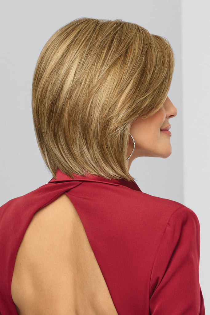 Side of bob cut wig showing the softly layered cut for added texture and movement.