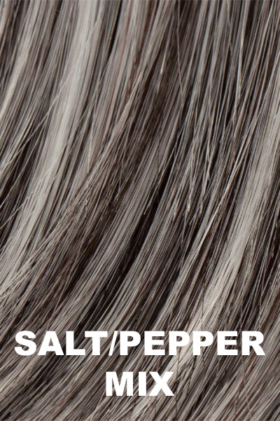 Ellen Wille Wigs - Bo Mono - Salt/Pepper Mix. Light Natural Brown with 75% Gray, Medium Brown with 70% Gray and Pure White Blend.