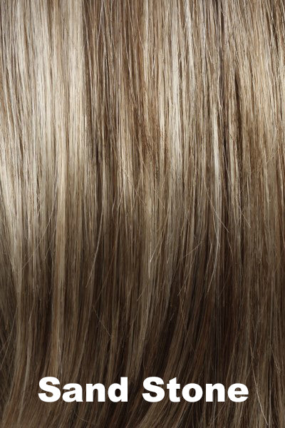 Warm light brown with champagne blonde highlights