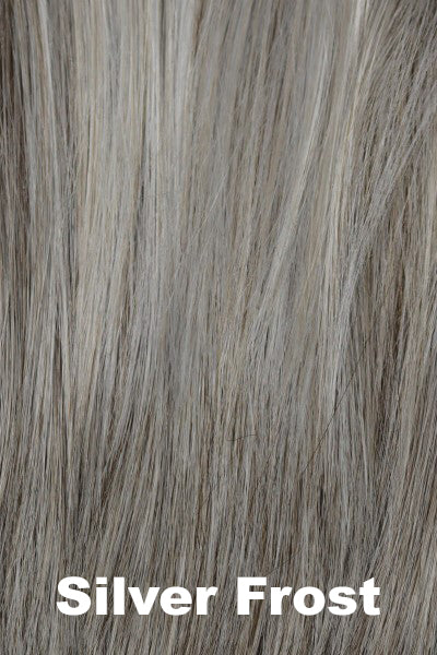 Color Silver Frost for Orchid wig Jodie (#6540). A blend of silvery white and creamy white with pure white highlights.