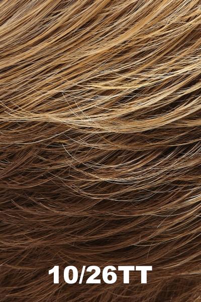Color 10/26TT (Fortune Cookie) for Jon Renau wig Mariska (#5711). Medium light brown blended with warm blonde and a slightly darker brown nape.