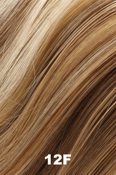 Color 12F (Pecan Praline) for Easihair Playful (#672A). Light Gold Brown with more noticeable highlights.