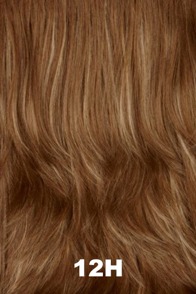 Color Swatch 12H for Henry Margu Wig Piper (#2502). Warm brown with light warm blonde highlights.