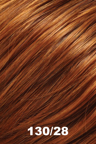 Color 130/28 (Pumpkin Spice) for Easihair Playful (#672A). Beautiful bright copper red with golden highlights.