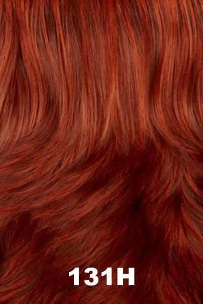 Color Swatch 131H for Henry Margu Wig Celine (#2457). Bright red with reddish brown highlights.