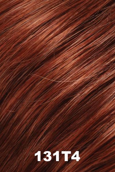 Color 131T4 (Brandy) for Jon Renau wig Bianca (#5341). Dark brown, copper red, and auburn blend with medium red tips.