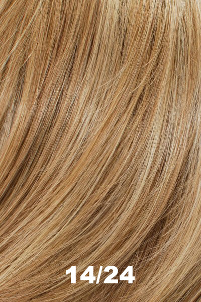Color 14/24 for Tony of Beverly wig Kapri.  Blend between medium beige blonde and light golden blonde.