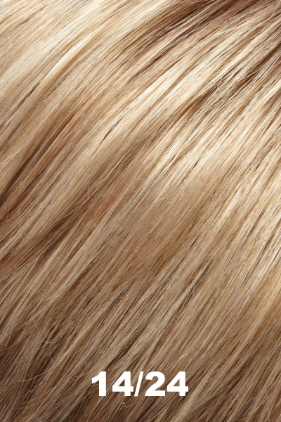 Color 14/24 (Creme Soda) for Jon Renau top piece Top This 8" (#746). Blend of medium blonde, ash blonde, and golden blonde.