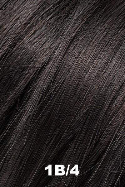 Color 1B/4 (Nutty Fudge) for Easihair Breathless (#240). Soft Black and Dark Brown blend.