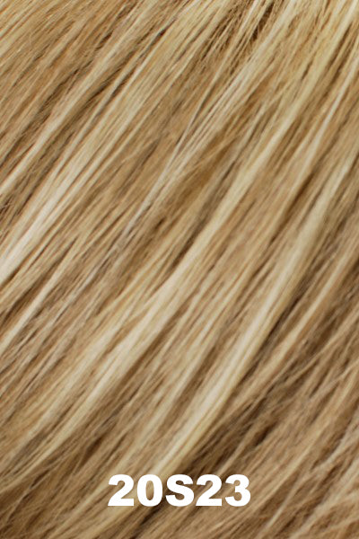 Color 20S23 for Tony of Beverly wig Dion.  Medium sandy blonde that gradually blends to light blonde in the front.
