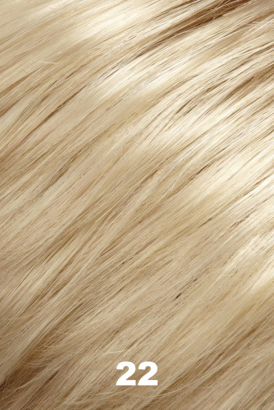 Color 22 (Vanilla Bean) for Jon Renau top piece Addition (#601). A blend of light creamy blonde with cool undertones.