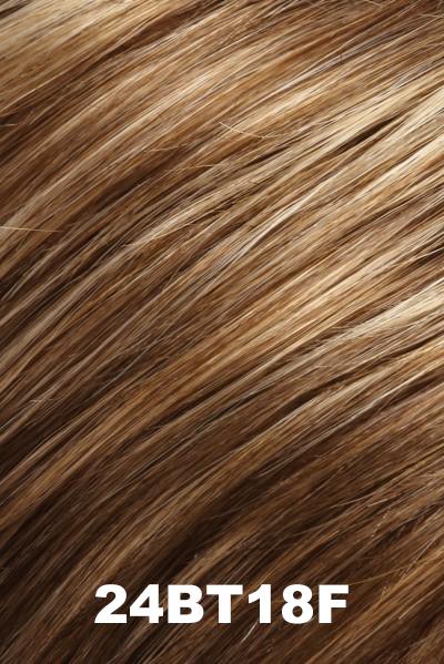 Color 24BT18F (Bavarian Creme) for Jon Renau wig Elite (#5157). Blend of dark cool toned ash blonde and a light blonde with golden undertones and a dark ash blonde nape.
