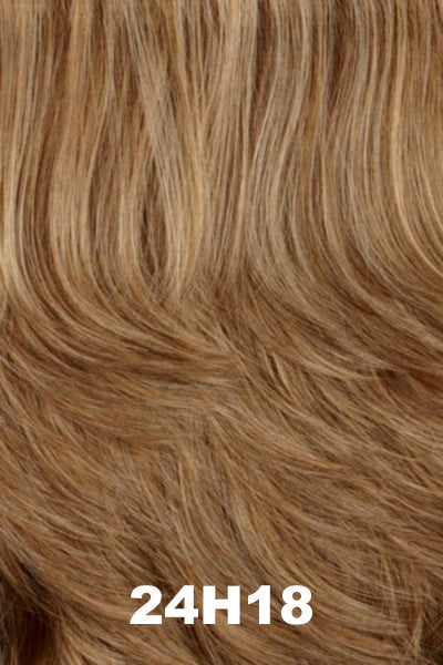 Color Swatch 24H18 for Henry Margu Wig Holly (#2445). Cool, grey brown with warm blonde highlights.