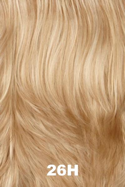 Color Swatch 26H for Henry Margu Wig Bailey (#2439). Light blonde base with a golden hue and pale blonde highlights.