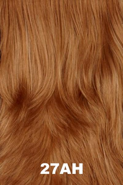 Color Swatch 27AH for Henry Margu Wig Logan (#2489). Dark blonde base with red undertones and pale blonde highlights.