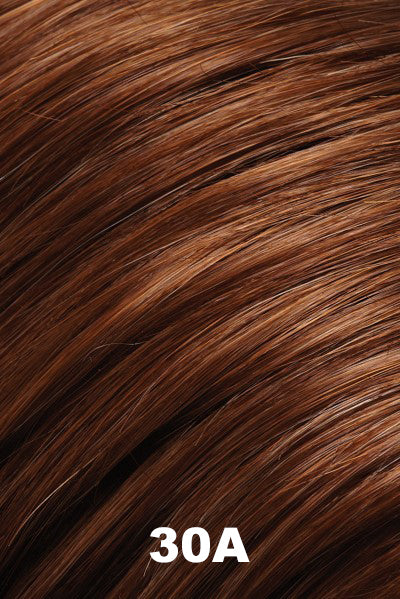 Color 30A (Hot Pepper) for Jon Renau wig Simplicity Mono (#5131). Deep auburn-red base with dark chestnut blend.
