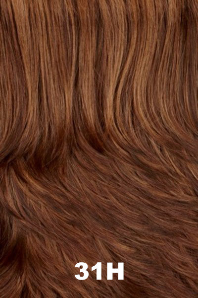 Color Swatch 31H for Henry Margu Wig Gianna (#4766). Dark reddish brown and medium brown blend with pale reddish blonde highlights.